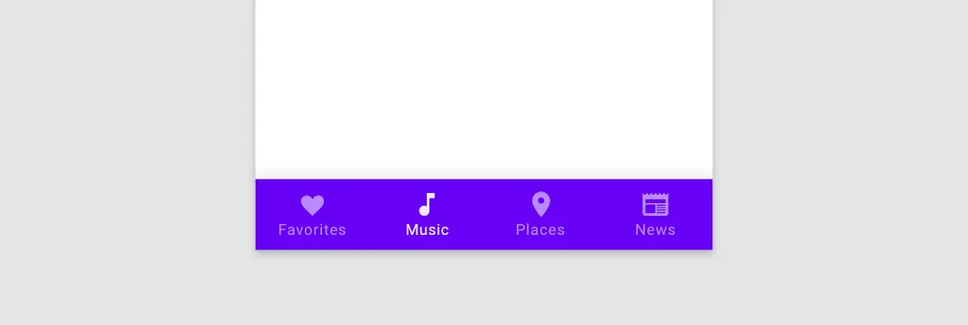 Bottom Navigation component in Material Design